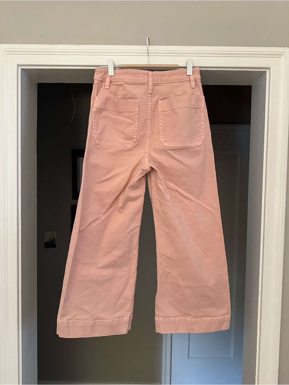 Madewell Dusty Pink Wide-Leg Cropped Jeans - Picture 2 of 4